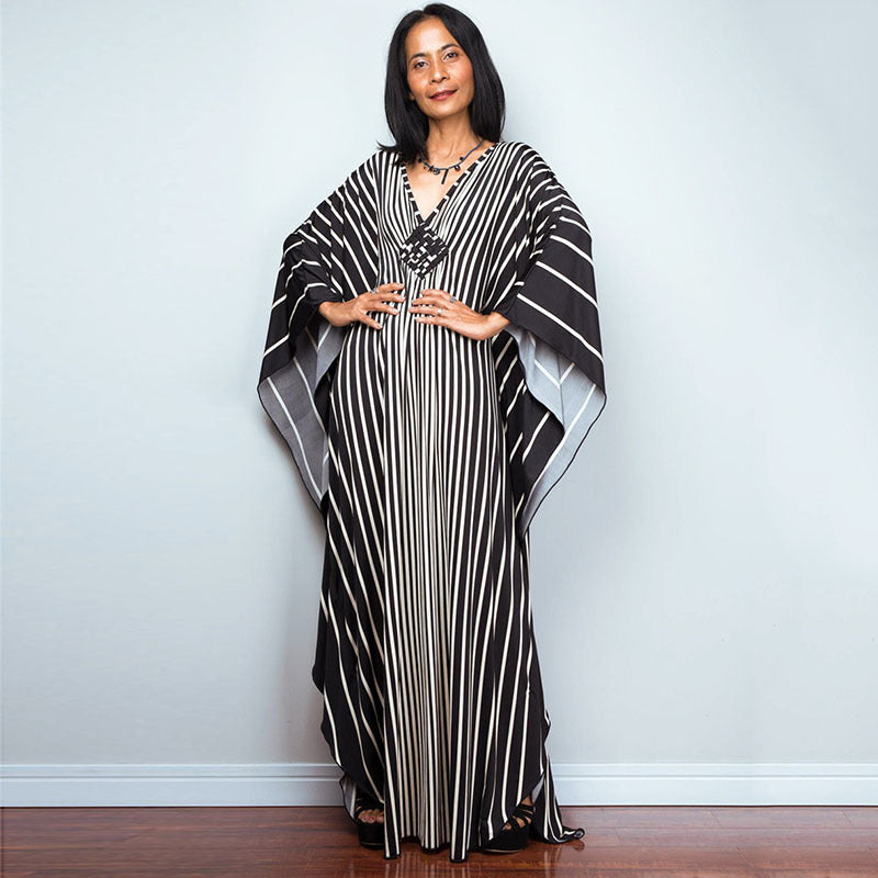 Ladies European And American Polyester Print Beach Smock Robe
