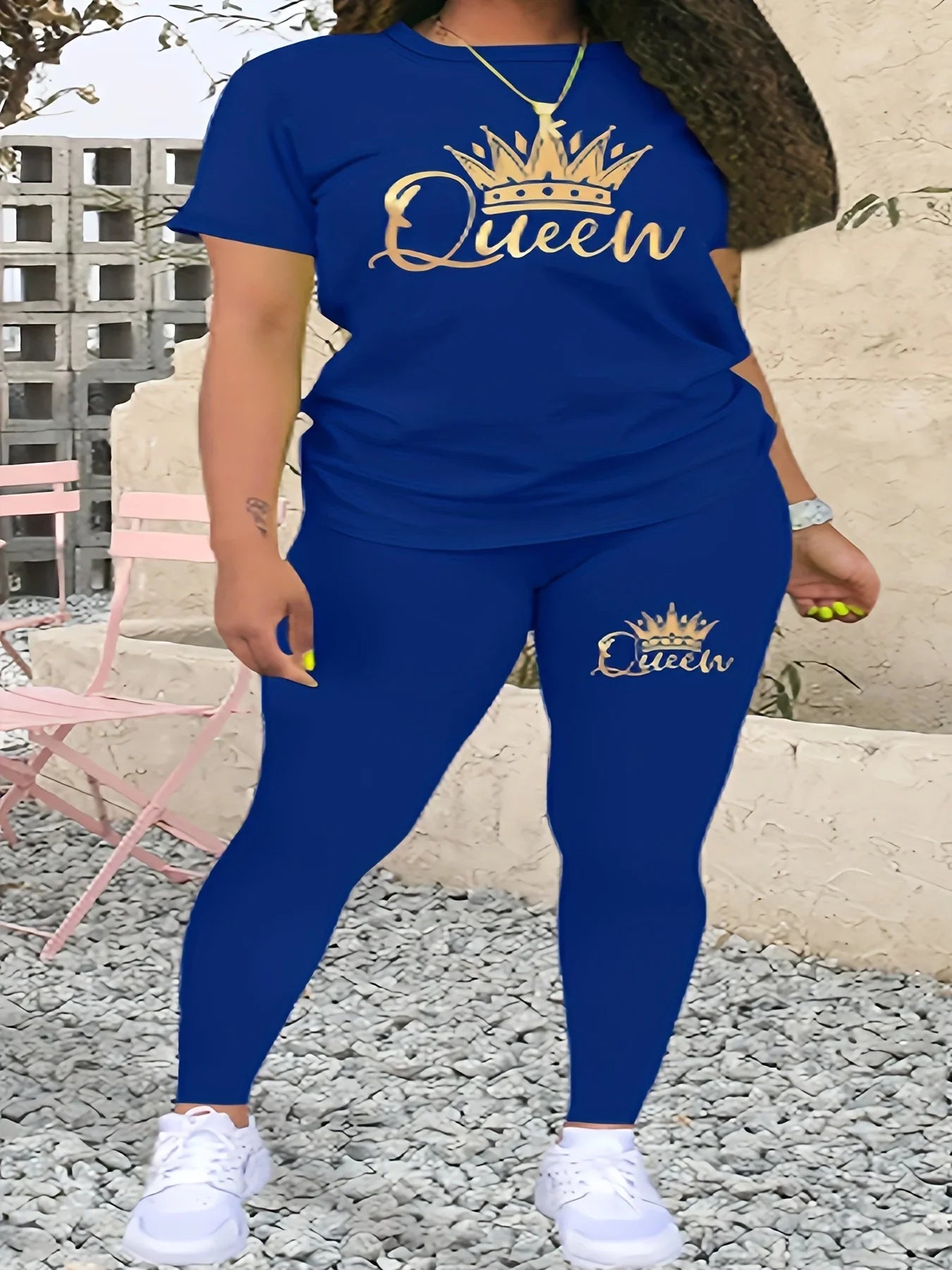 Shop our Summer Plus Size Printed Casual Set. This comfortable two-piece outfit features a lightweight bohemian print fabric perfect for warm-weather style.