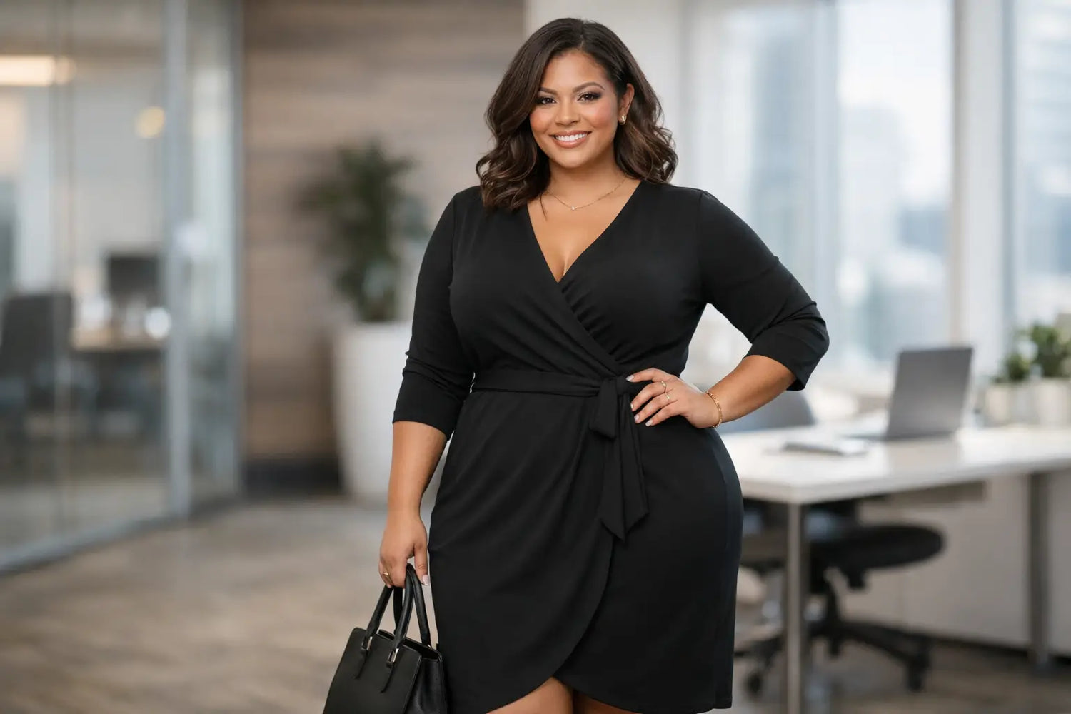 Plus Size Wrap Dress Work Style That Slays