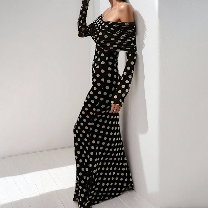 Crew-neck Figure-hugging Sheath Dress