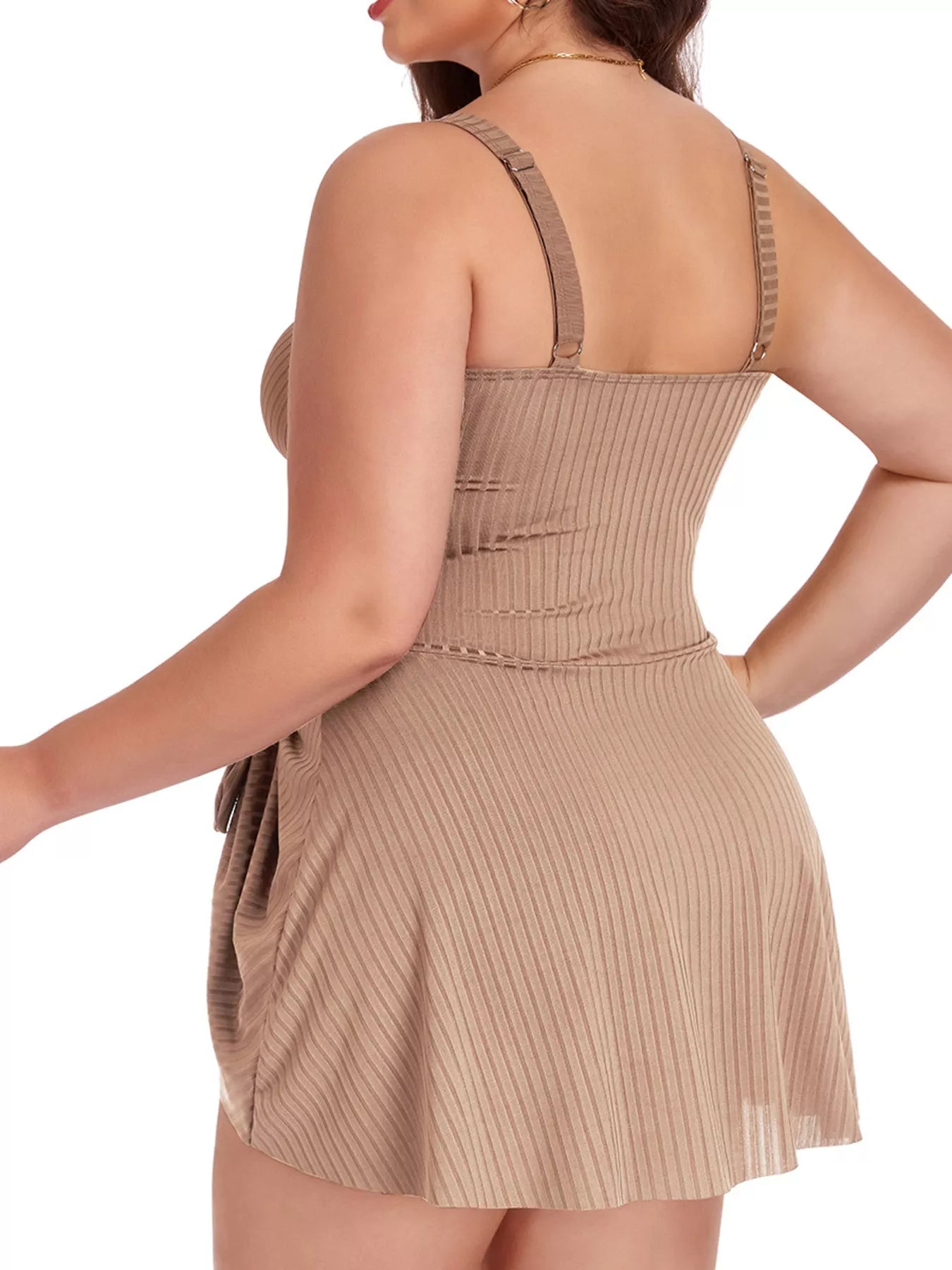 Plus Size Mesh Lace Dress