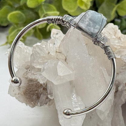 Gemstone Wire-Wrapped Bracelet - White Gold (Rokt Exclusive)