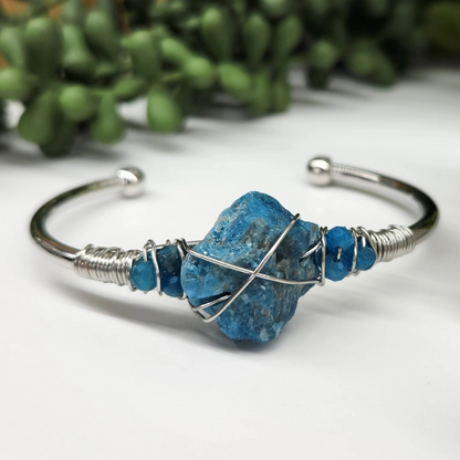 Gemstone Wire-Wrapped Bracelet - White Gold (Rokt Exclusive)