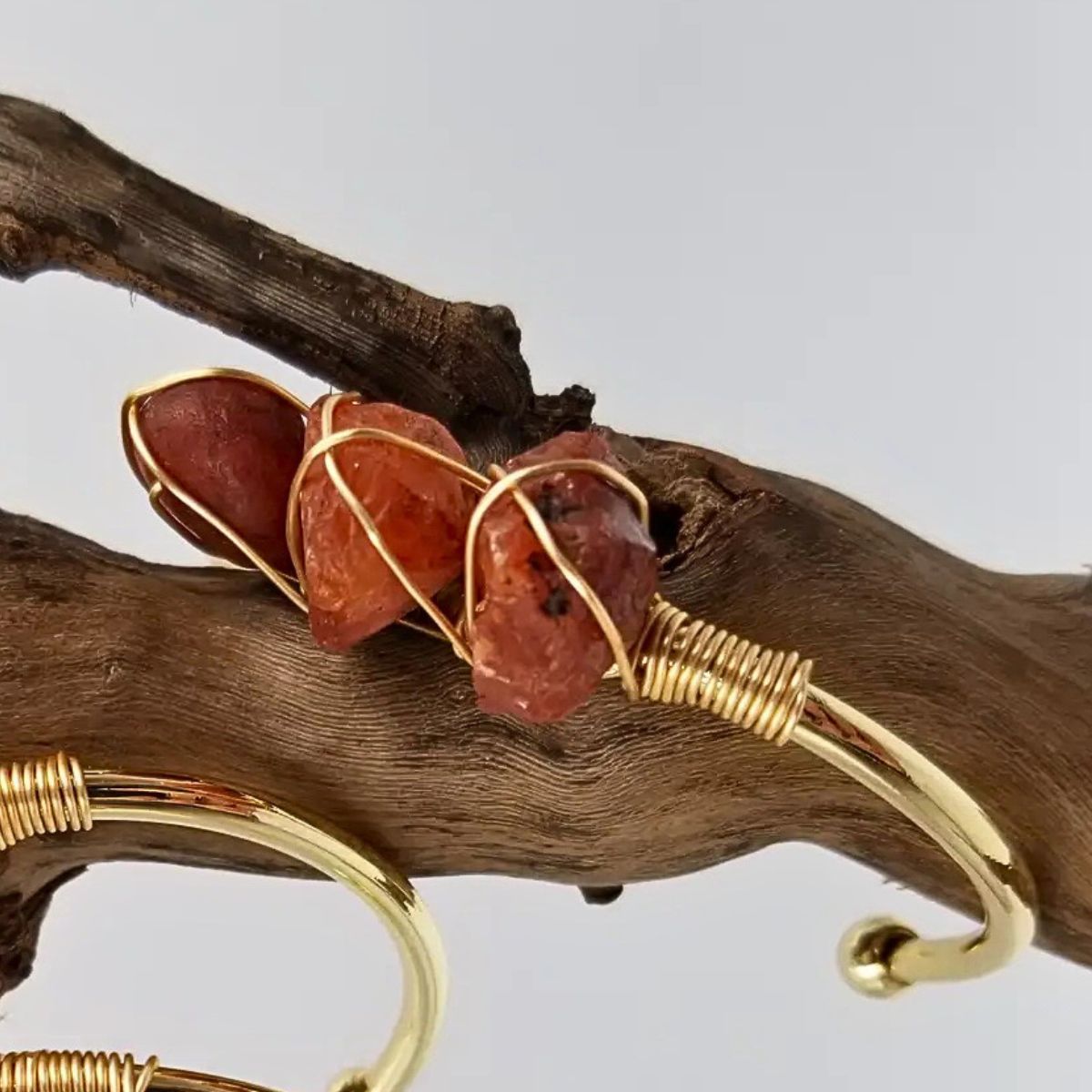 Gemstone Wire-Wrapped Bracelet - Yellow Gold (Rokt Exclusive)