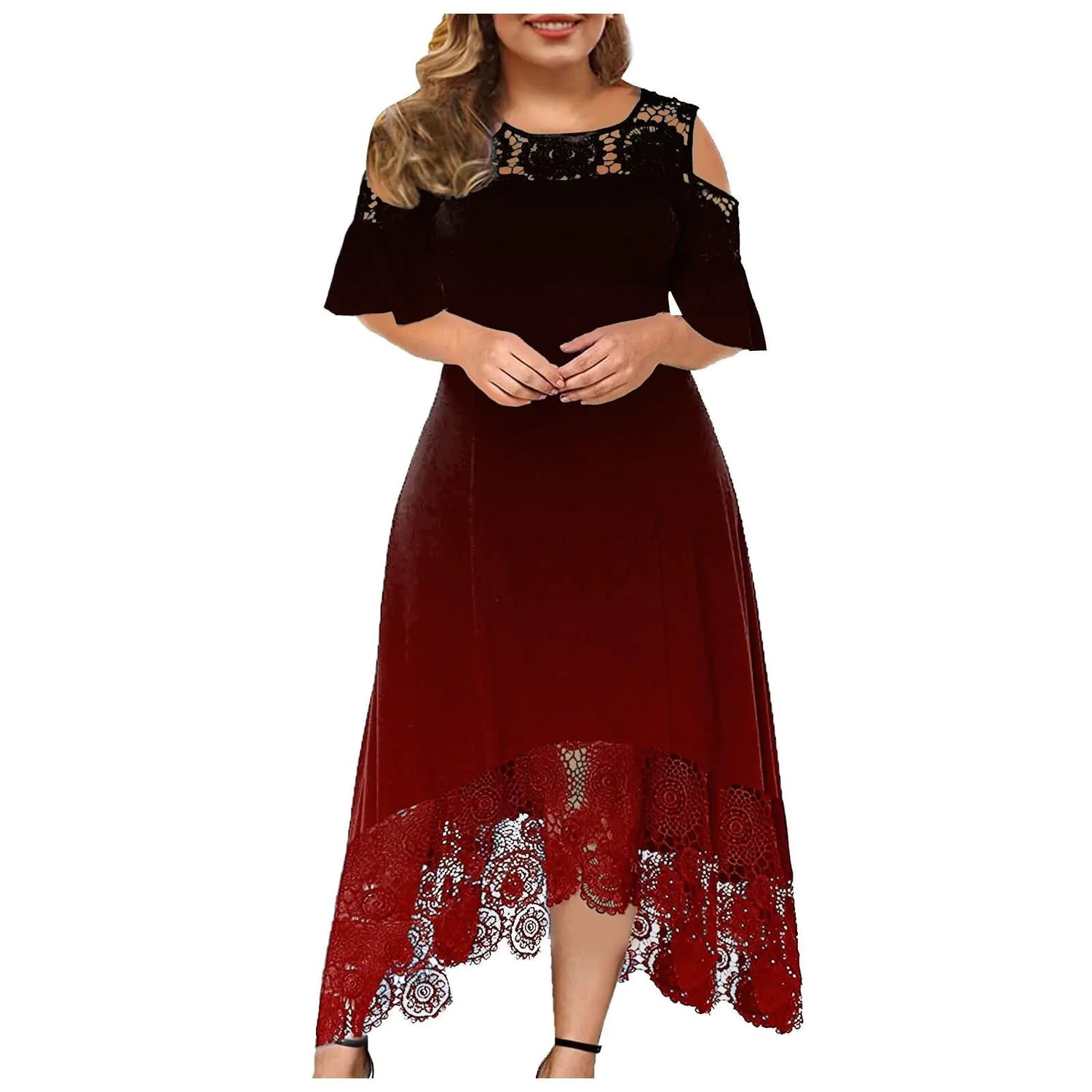 Women’s Lace Shoulder Dress
