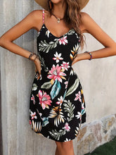 Close up view of the adjustable shoulder strap sliders on a Plus Size Printed V-Neck Cami Dress