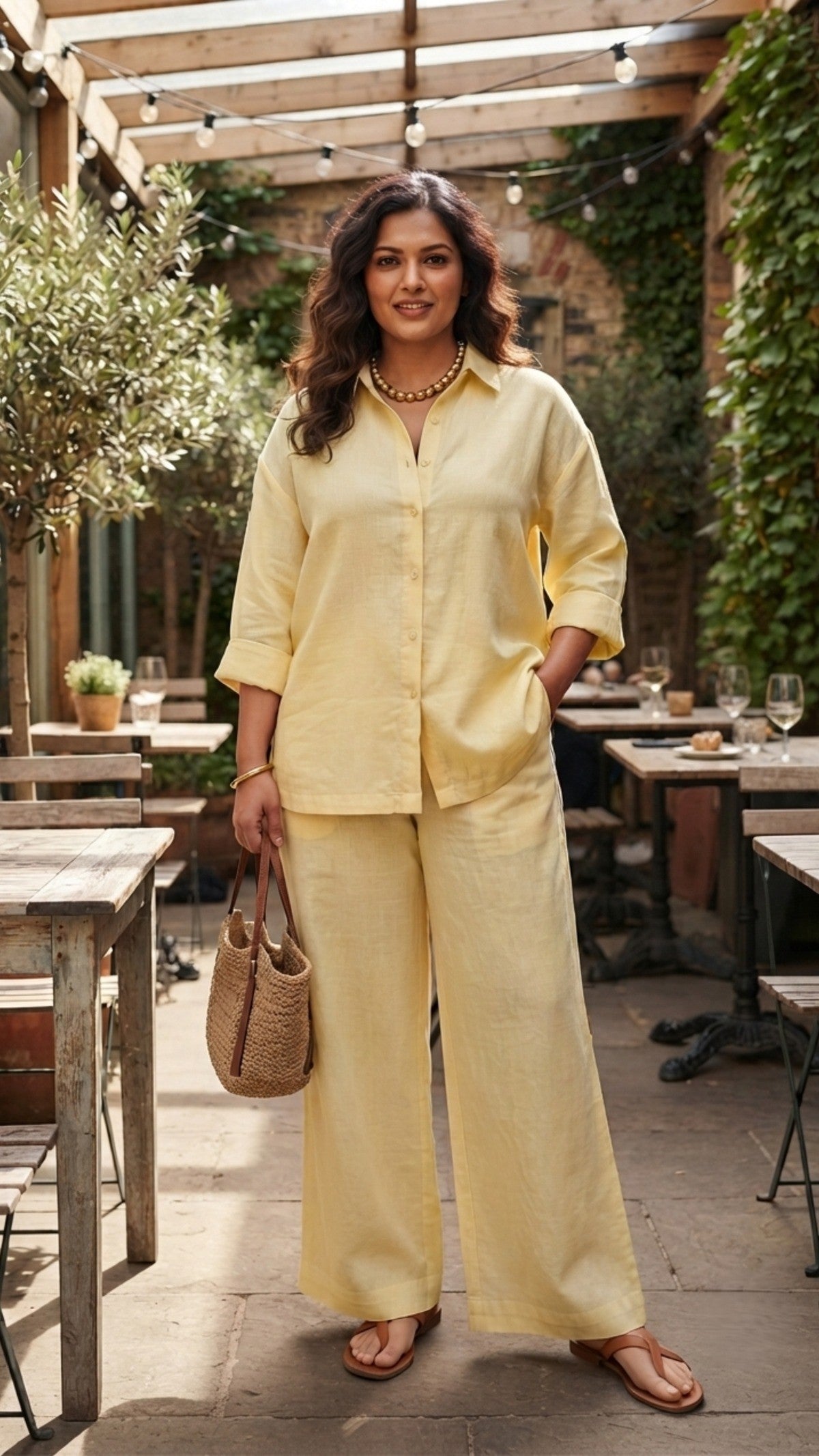 Plus Size Butter Co-ord Set for Women