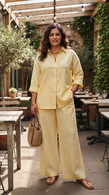 Plus Size Butter Co-ord Set for Women