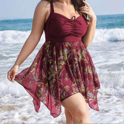 Elegant Plus Size Gradient Dress