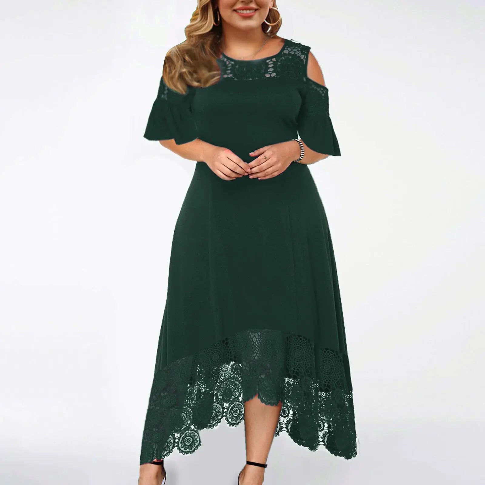 Women’s Lace Shoulder Dress