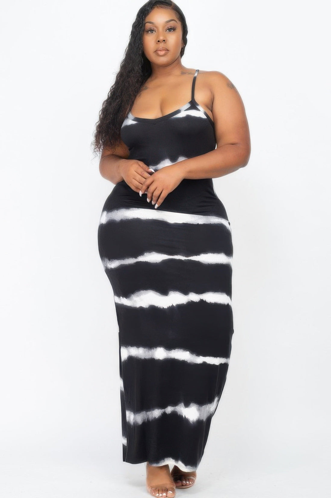 Plus Size Tie-Dye Maxi Dress
