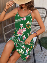 Close up view of the adjustable shoulder strap sliders on a Plus Size Printed V-Neck Cami Dress