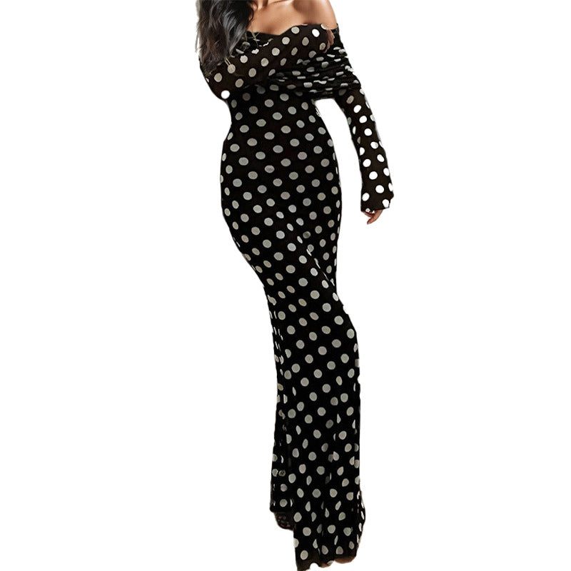 Crew-neck Figure-hugging Sheath Dress