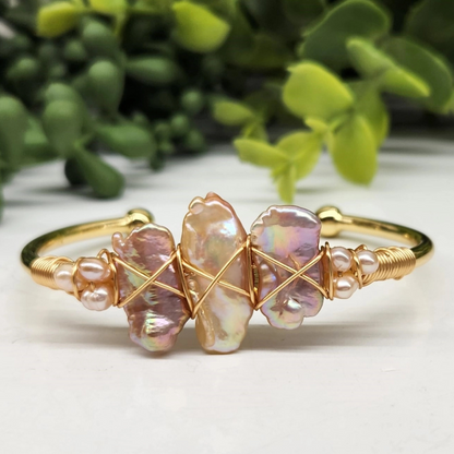 Gemstone Wire-Wrapped Bracelet