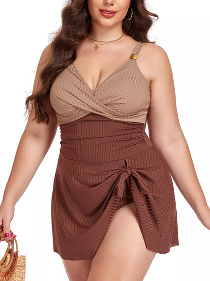Plus Size Mesh Lace Dress
