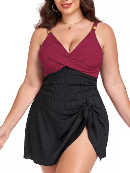 Plus Size Mesh Lace Dress