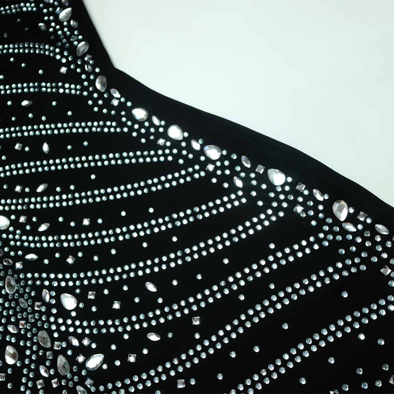 Stitching Rhinestone Tassel Party Hip Skirt