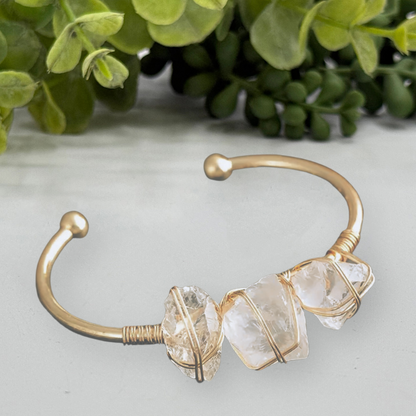 Gemstone Wire-Wrapped Bracelet