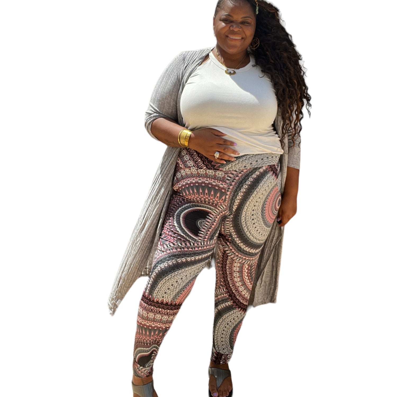 Plus Size Gradient Lace Dres