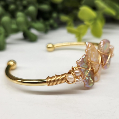 Gemstone Wire-Wrapped Bracelet