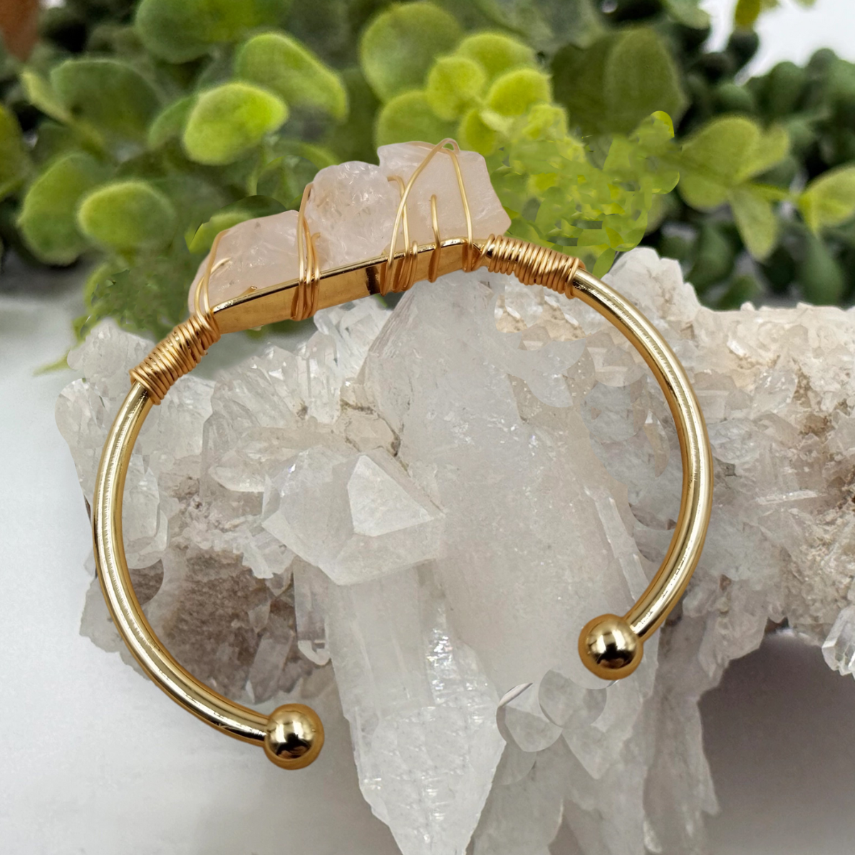 Gemstone Wire-Wrapped Bracelet