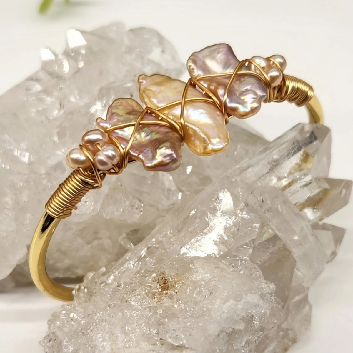 Gemstone Wire-Wrapped Bracelet