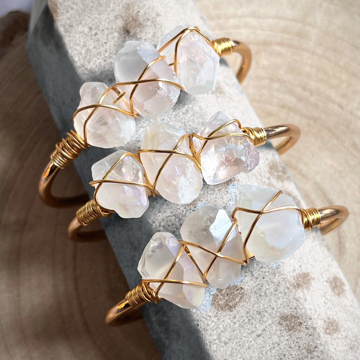 Gemstone Wire-Wrapped Bracelet