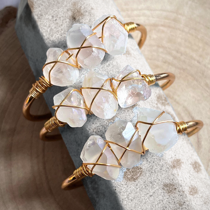 Gemstone Wire-Wrapped Bracelet